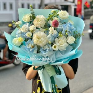Bó hoa tone xanh dương