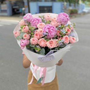 Bó hoa Peony