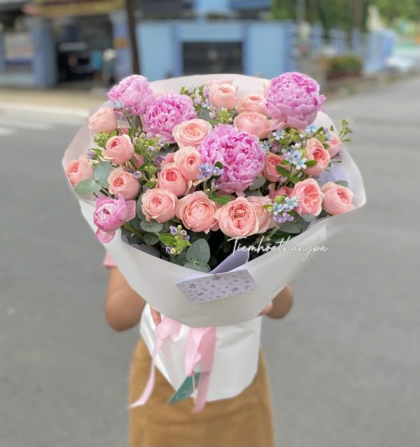 Bó hoa Peony