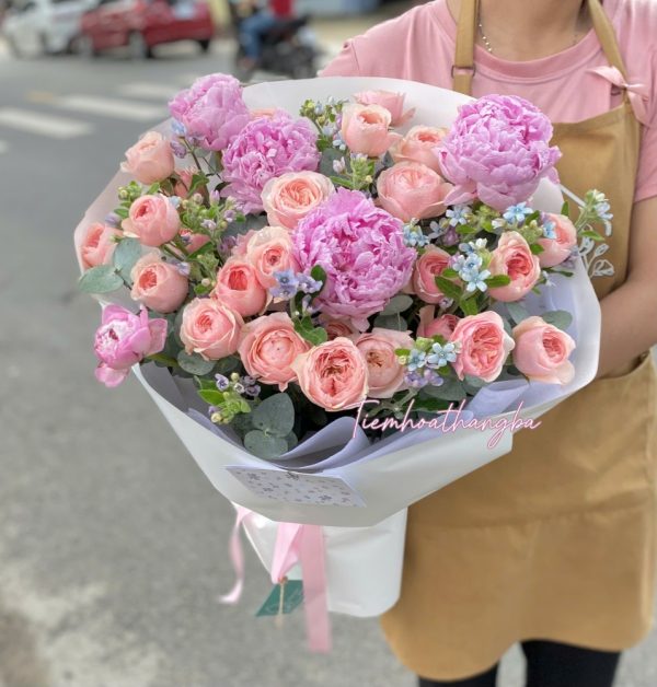 Bó hoa Peony