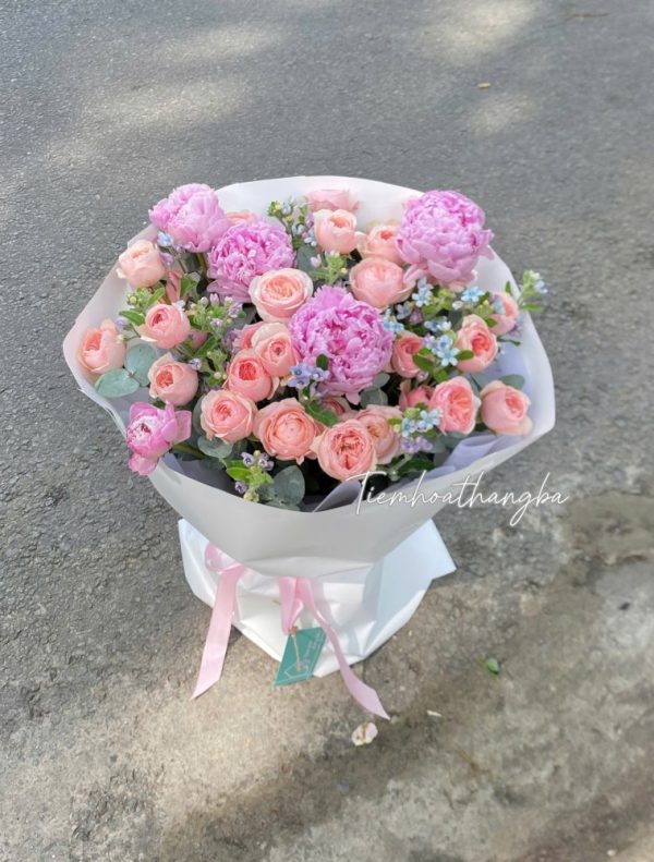 Bó hoa Peony