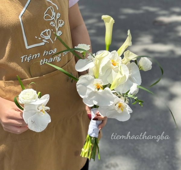 bó hoa cưới Rum nhập khẩu