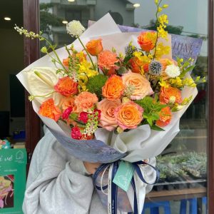 bó hoa tone cam