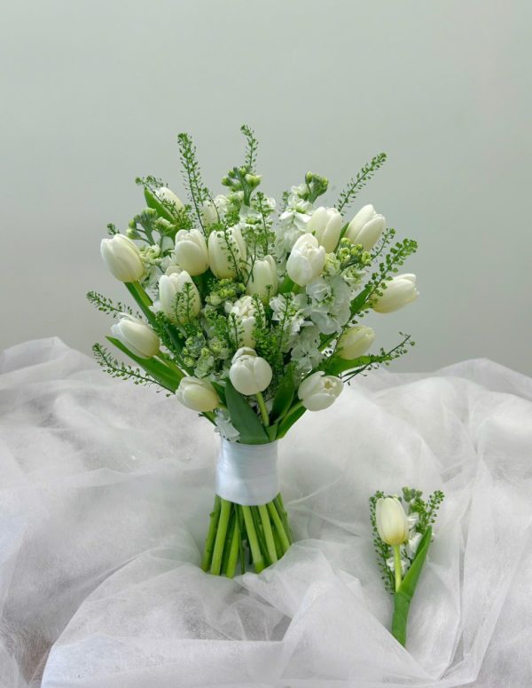 bó hoa cưới tulip