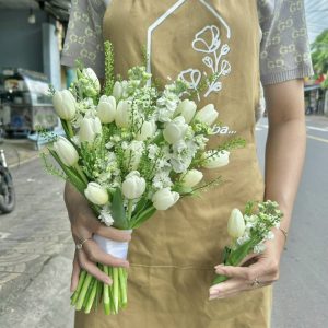 bó hoa cưới tulip