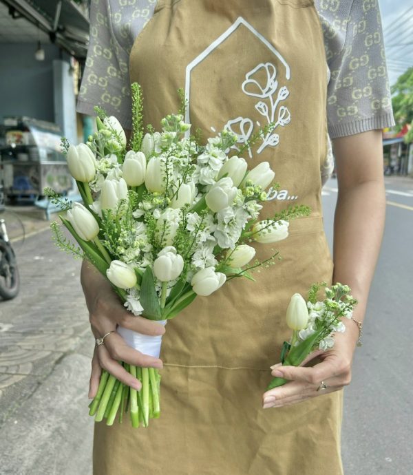 bó hoa cưới tulip