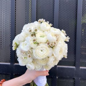 bó hoa cưới mao lương trắng