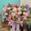 bó hoa tone hồng mix tulip