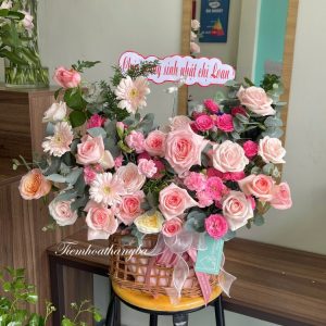 giỏ hoa hồng